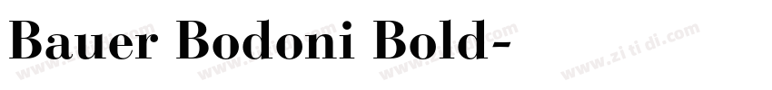 Bauer Bodoni Bold字体转换